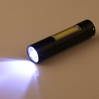 ELECTROPRIME A1 USB Charging Waterproof Fixed Focus XPE + COB Flashlight with 3-Modes & Storage Box
