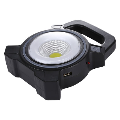 ELECTROPRIME JY-819A 10W Solar Rechargeable White Light COB LED Work Light, Handheld Camping Lamp with Solar Panel