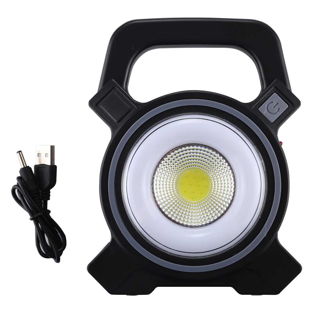 ELECTROPRIME JY-819A 10W Solar Rechargeable White Light COB LED Work Light, Handheld Camping Lamp with Solar Panel