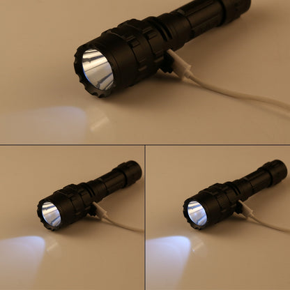 ELECTROPRIME 10W USB Charging XM-L2 T6 IPX6 Waterproof Strong LED Flashlight with 5-Modes & USB Cable & Rope