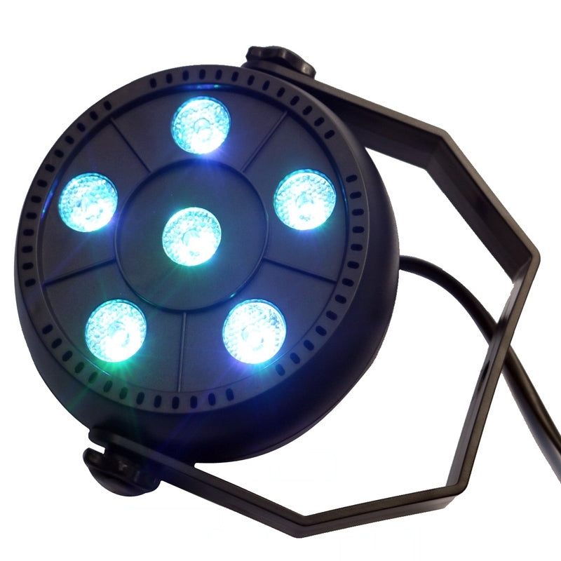 ELECTROPRIME 3 in 1 6 LEDs Voice Control + Self-propelled + RGB Mini LED PAR Light, AC 100-240V