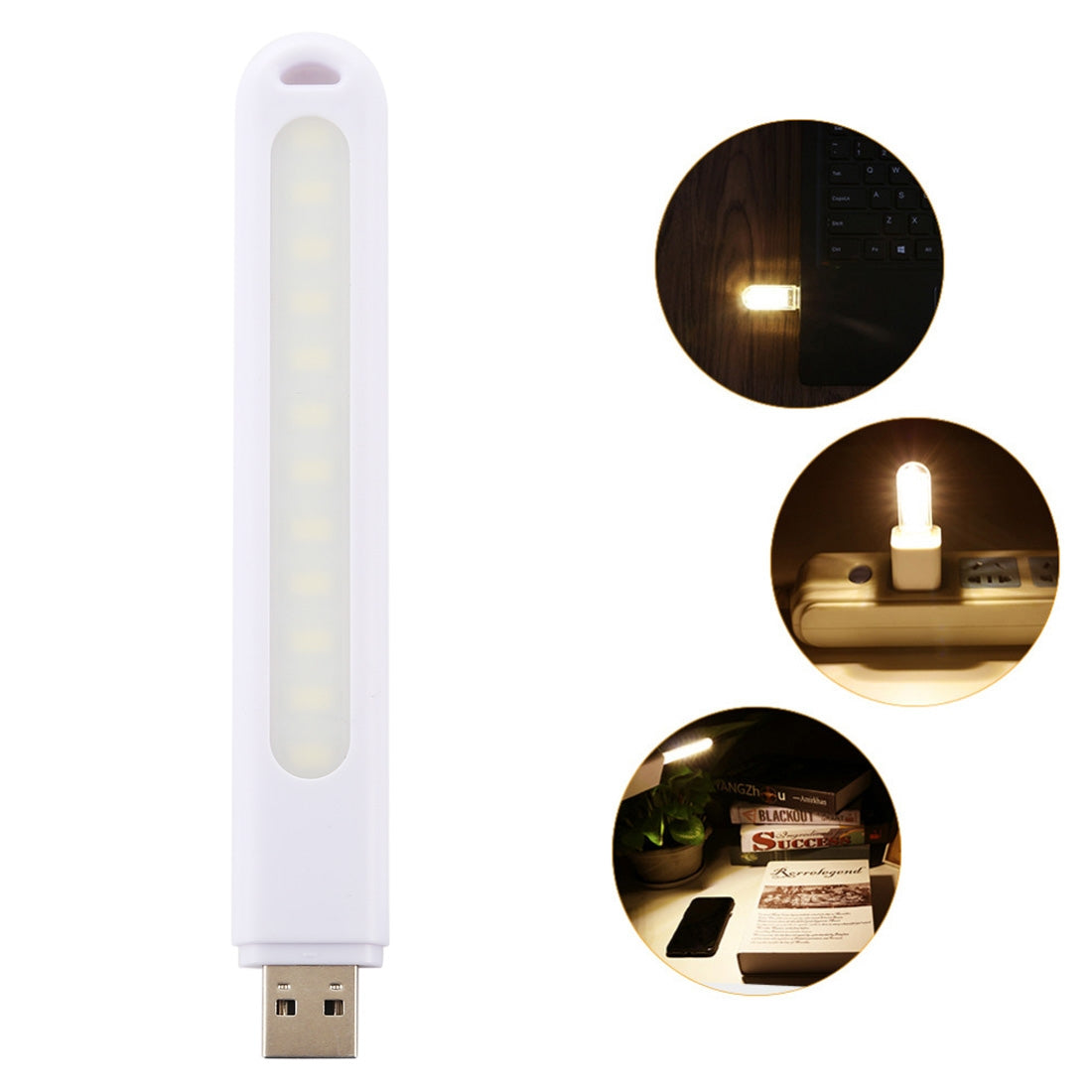 ELECTROPRIME 3W 12LEDs 5V 160LM USB LED Book Light Portable Night Light