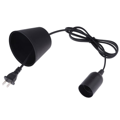 ELECTROPRIME E27 Wire Cap Lamp Holder Chandelier Power Socket with Lampshade & 1.5m Extension Cable, US Plug