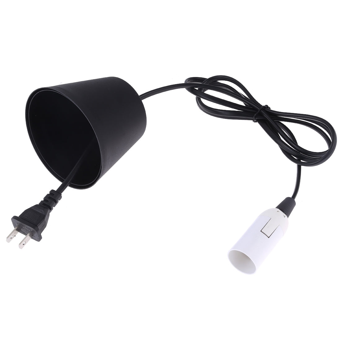 ELECTROPRIME E14 Wire Cap Lamp Holder Chandelier Power Socket with Lampshade & 1.5m Extension Cable, US Plug