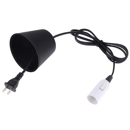 ELECTROPRIME E14 Wire Cap Lamp Holder Chandelier Power Socket with Lampshade & 1.5m Extension Cable, US Plug