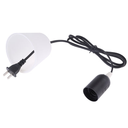 ELECTROPRIME E27 Wire Cap Lamp Holder Chandelier Power Socket with Lampshade & 1.5m Extension Cable, US Plug