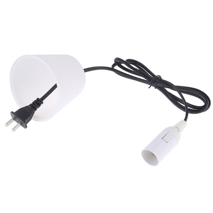 ELECTROPRIME E14 Wire Cap Lamp Holder Chandelier Power Socket with Lampshade & 1.5m Extension Cable, US Plug