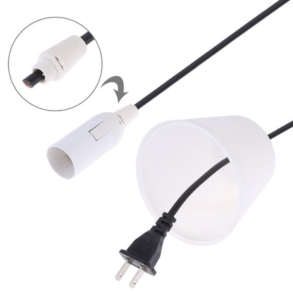 ELECTROPRIME E14 Wire Cap Lamp Holder Chandelier Power Socket with Lampshade & 1.5m Extension Cable, US Plug