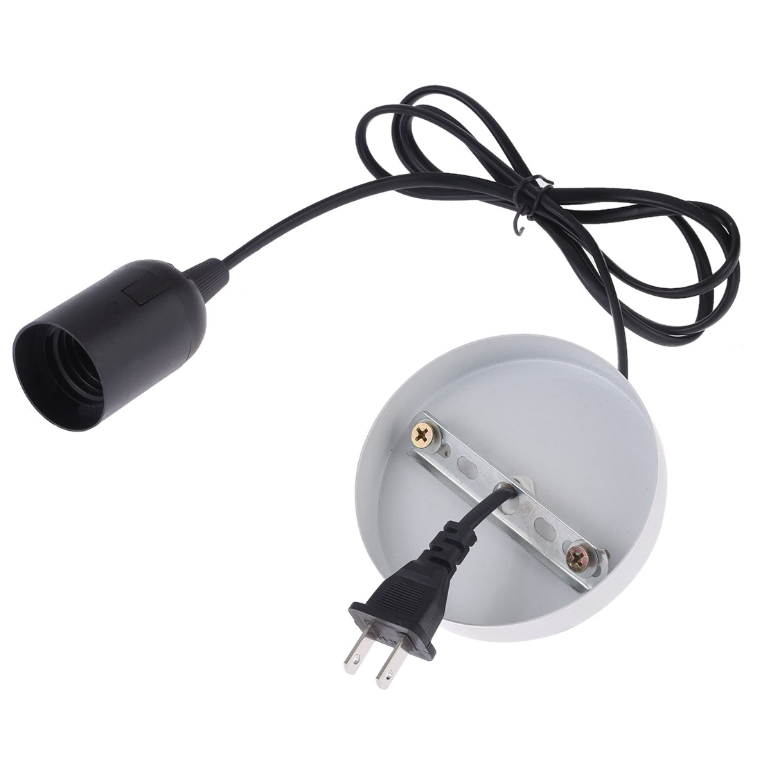 ELECTROPRIME E27 Wire Cap Lamp Holder Chandelier Power Socket with Base & 1.5m Extension Cable, US Plug