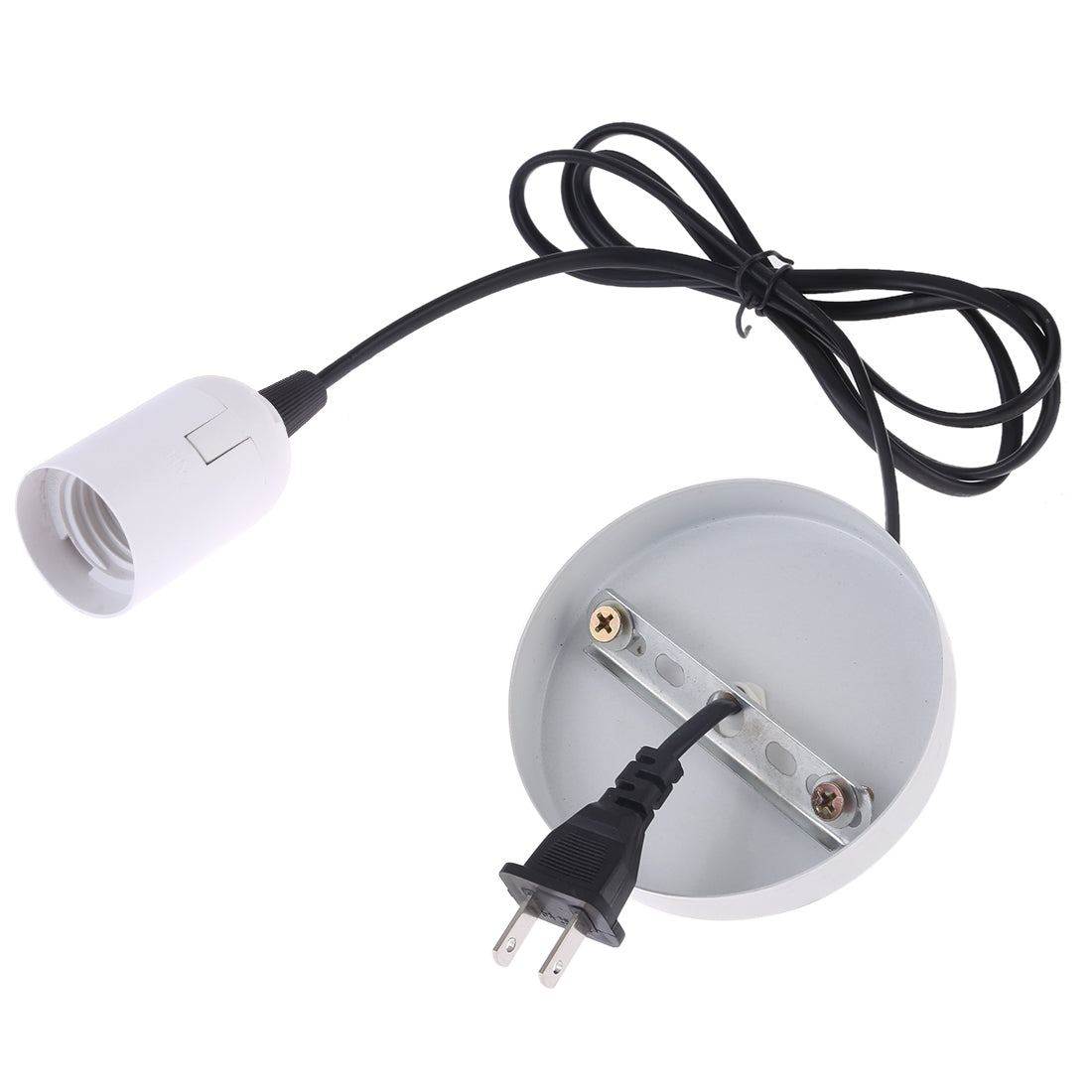 ELECTROPRIME E27 Wire Cap Lamp Holder Chandelier Power Socket with Base & 1.5m Extension Cable, US Plug
