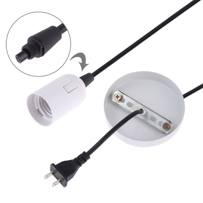 ELECTROPRIME E27 Wire Cap Lamp Holder Chandelier Power Socket with Base & 1.5m Extension Cable, US Plug
