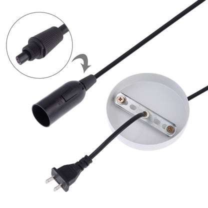 ELECTROPRIME E14 Wire Cap Lamp Holder Chandelier Power Socket with Base & 1.5m Extension Cable, US Plug