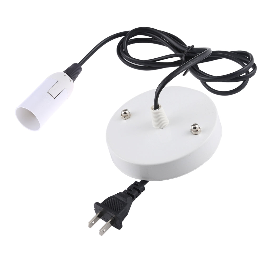 ELECTROPRIME E14 Wire Cap Lamp Holder Chandelier Power Socket with Base & 1.5m Extension Cable, US Plug