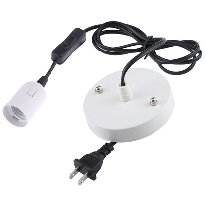 ELECTROPRIME E27 Wire Cap Lamp Holder Chandelier Power Socket with Switch & Base & 1.5m Extension Cable, US Plug