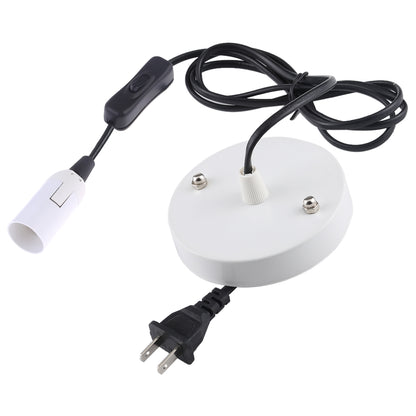 ELECTROPRIME E14 Wire Cap Lamp Holder Chandelier Power Socket with Switch & Base & 1.5m Extension Cable, US Plug