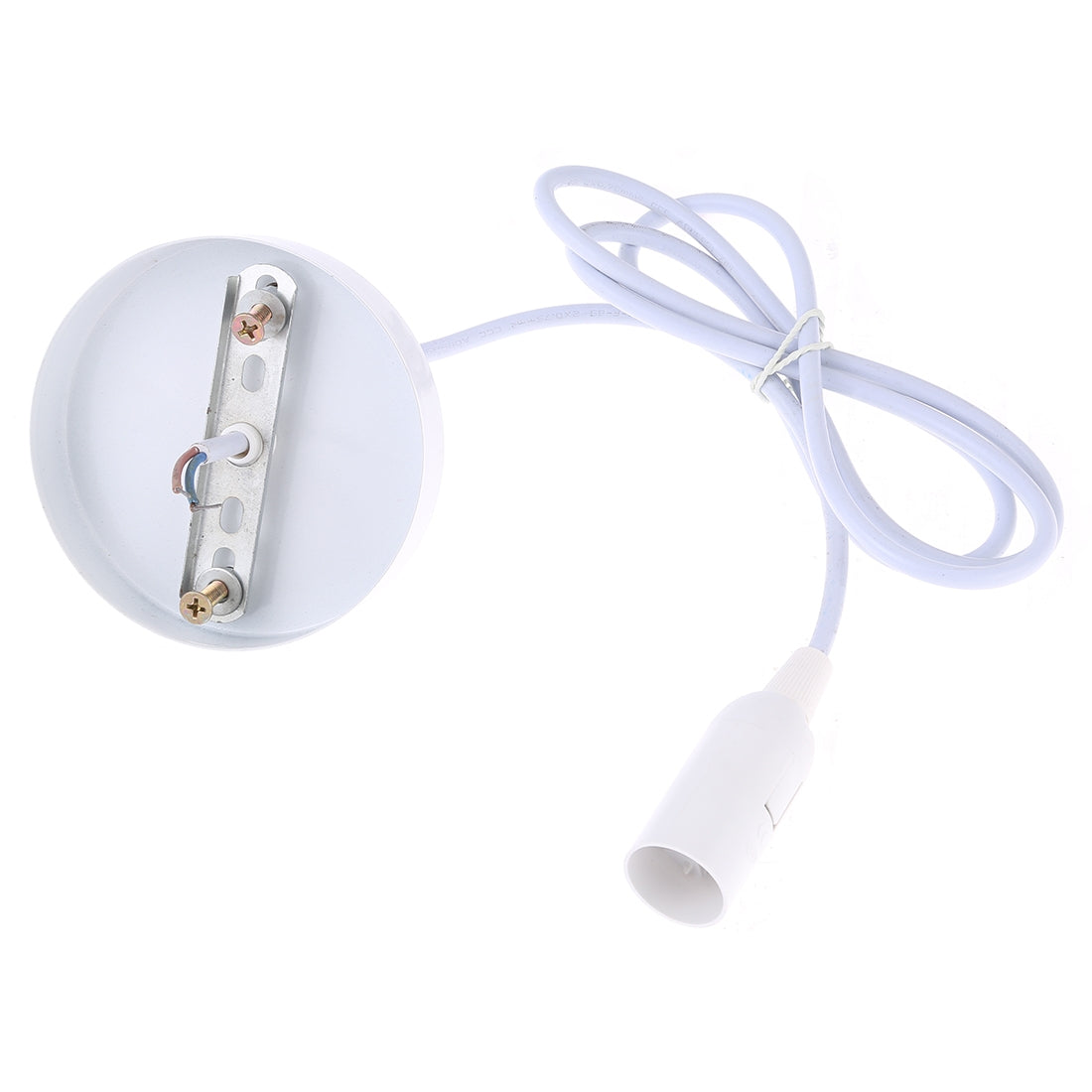 ELECTROPRIME E14 Lamp Holder DIY Ceiling Chandelier Light Bulbs Screw Base Socket, Cable Length: 1m(White)