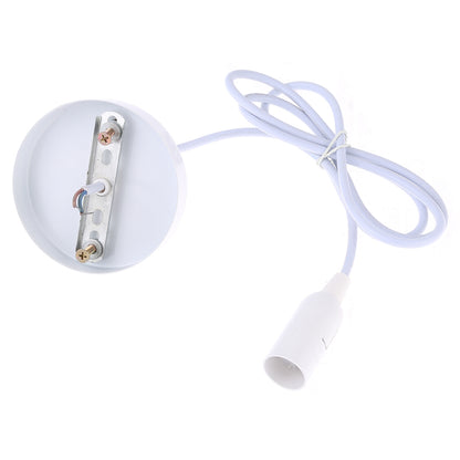 ELECTROPRIME E14 Lamp Holder DIY Ceiling Chandelier Light Bulbs Screw Base Socket, Cable Length: 1m(White)
