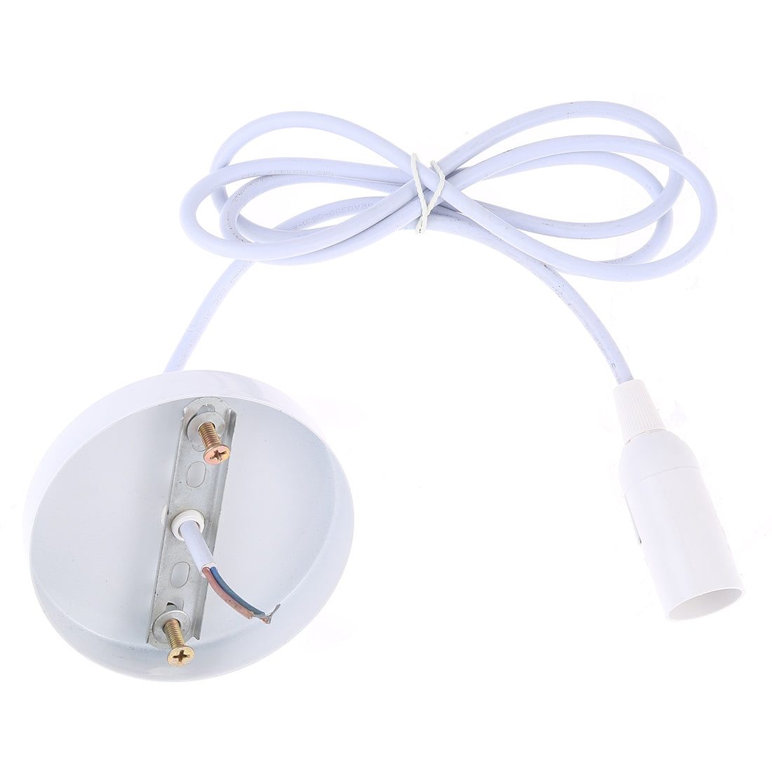 ELECTROPRIME E14 Lamp Holder DIY Ceiling Chandelier Light Bulbs Screw Base Socket, Cable Length: 1m(White)