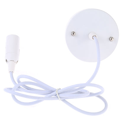 ELECTROPRIME E14 Lamp Holder DIY Ceiling Chandelier Light Bulbs Screw Base Socket, Cable Length: 1m(White)
