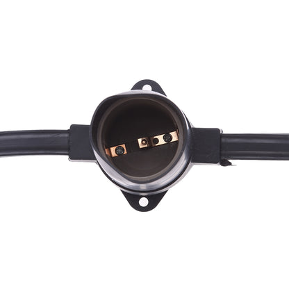 ELECTROPRIME E27 Lamp Holder 8 Heads Hanging Wire Chandelier Lamp Holder Bulb Base Power Cable, Cable Length: 1m (Black)