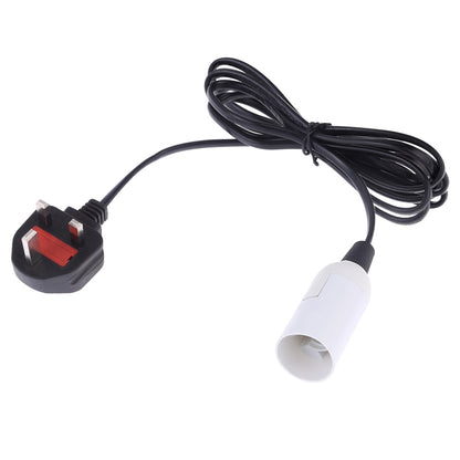ELECTROPRIME E14 Wire Cap Lamp Holder Chandelier Power Socket with 1.8m Extension Cable, Big UK Plug