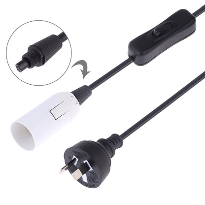 ELECTROPRIME E14 Wire Cap Switch Lamp Holder Chandelier Power Socket with 1.2m Extension Cable, AU Plug(White)