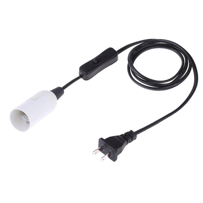 ELECTROPRIME E14 Wire Cap Switch Lamp Holder Chandelier Power Socket with 1.5m Extension Cable, US Plug(White)