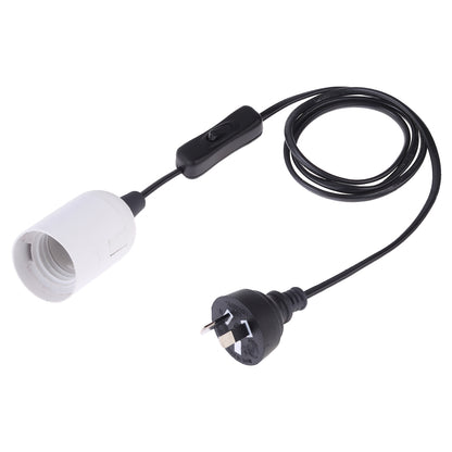 ELECTROPRIME E27 Wire Cap Switch Lamp Holder Chandelier Power Socket with 1.2m Extension Cable, AU Plug(White)