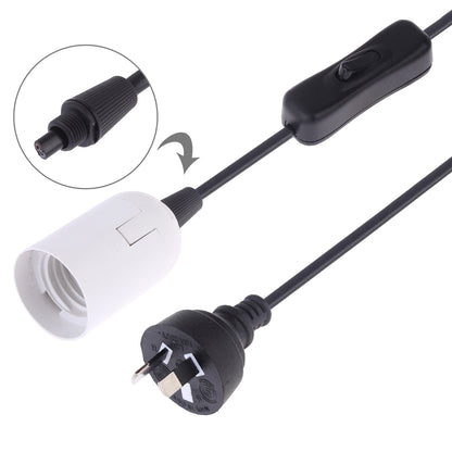 ELECTROPRIME E27 Wire Cap Switch Lamp Holder Chandelier Power Socket with 1.2m Extension Cable, AU Plug(White)