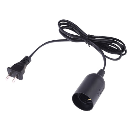 ELECTROPRIME E27 Wire Cap Lamp Holder Chandelier Power Socket with 1.5m Extension Cable, US Plug(Black)