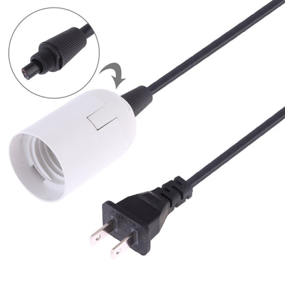 ELECTROPRIME E27 Wire Cap Lamp Holder Chandelier Power Socket with 1.5m Extension Cable, US Plug(White)