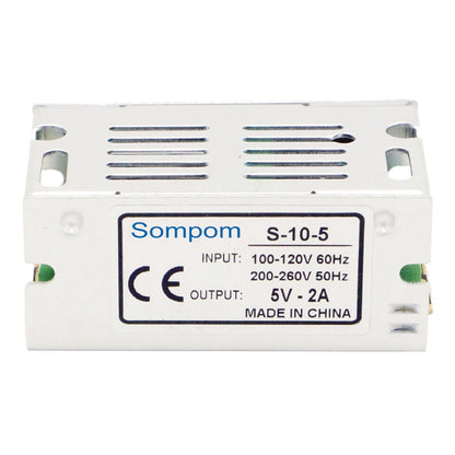ELECTROPRIME SOMPOM S-10-5 10W 5V 2A Switching Driver LED Light Strip Display Screen Lighting Monitor Power Supply