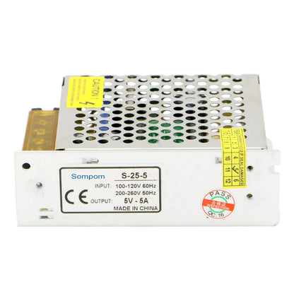 ELECTROPRIME SOMPOM S-25-5 25W 5V 5A Switching Driver LED Light Strip Display Screen Lighting Monitor Power Supply