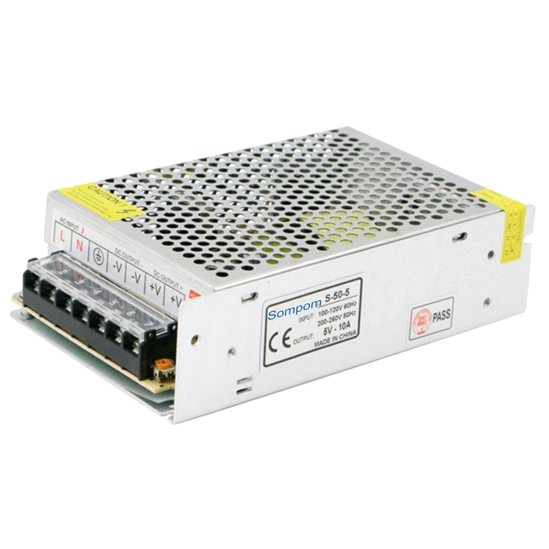 ELECTROPRIME SOMPOM S-50-5 50W 5V 10A Switching Driver LED Light Strip Display Screen Lighting Monitor Power Supply