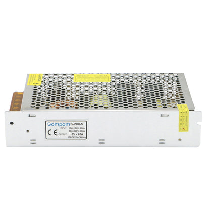 ELECTROPRIME SOMPOM S-200-5 200W 5V 40A Switching Driver LED Light Strip Display Screen Lighting Monitor Power Supply