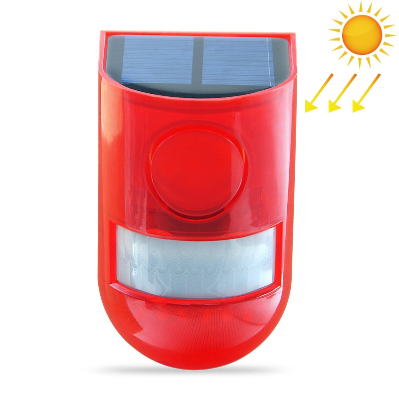ELECTROPRIME Solar Powered Sound-light Alarm Warning Light IP65 Waterproof 110 dB Burglar Alarm