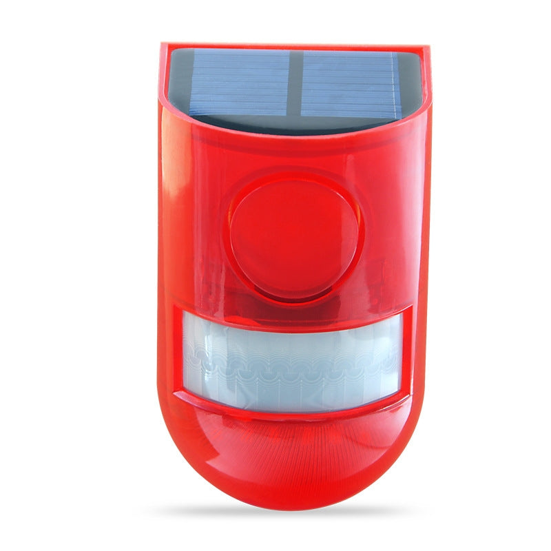 ELECTROPRIME Solar Powered Sound-light Alarm Warning Light IP65 Waterproof 110 dB Burglar Alarm