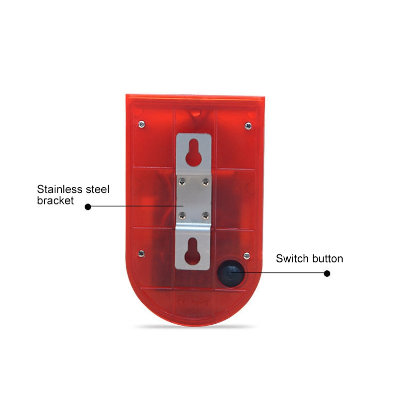 ELECTROPRIME Solar Powered Sound-light Alarm Warning Light IP65 Waterproof 110 dB Burglar Alarm