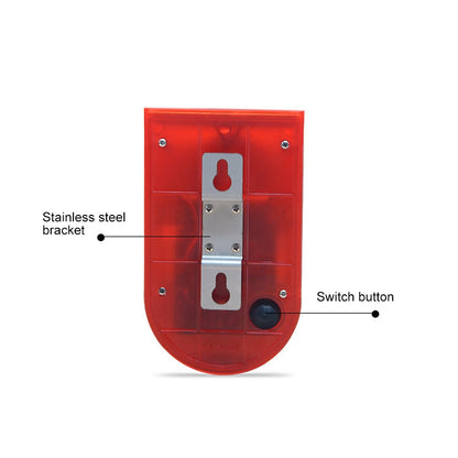 ELECTROPRIME Solar Powered Sound-light Alarm Warning Light IP65 Waterproof 110 dB Burglar Alarm