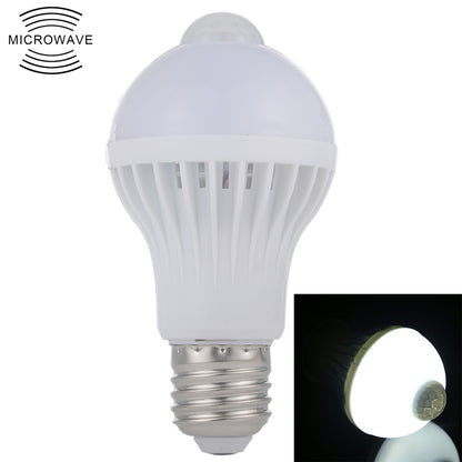 ELECTROPRIME E27 5W 12 LEDs SMD 5730 300LM Infrared Motion Sensor LED Light Bulb, Sensor Distance: 4-6m, AC 220V(White Light)