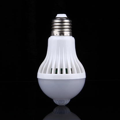 ELECTROPRIME E27 9W Infrared Motion Sensor LED Light Bulb, Sensor Distance: 4-6m, AC 85-265V