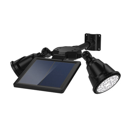 ELECTROPRIME Solar Powered Robot LED Spotlight Double-headed Smart Sensor Light for Outdoor Lawn