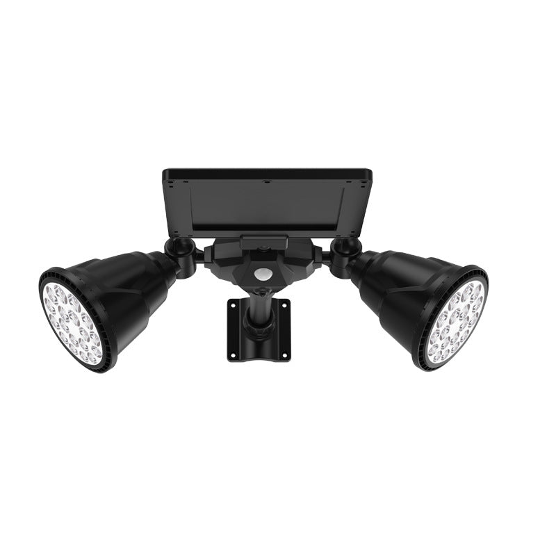 ELECTROPRIME Solar Powered Robot LED Spotlight Double-headed Smart Sensor Light for Outdoor Lawn