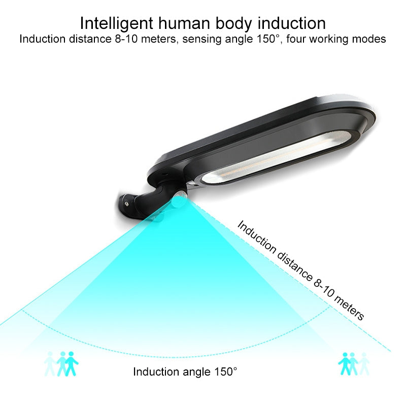 ELECTROPRIME 18 LEDs 600LM IP65 Waterproof Solar Powered Garden Lamp Body Induction Light Street Lamp