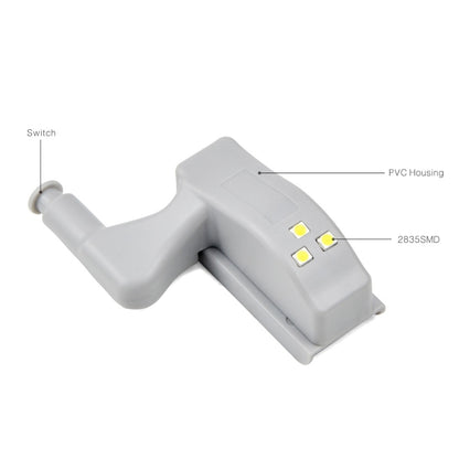 ELECTROPRIME 0.3W Universal Inner Hinge LED Sensor lamp Cupboard 3 LEDs Night light Auto ON/OFF Bulb(Warm White)