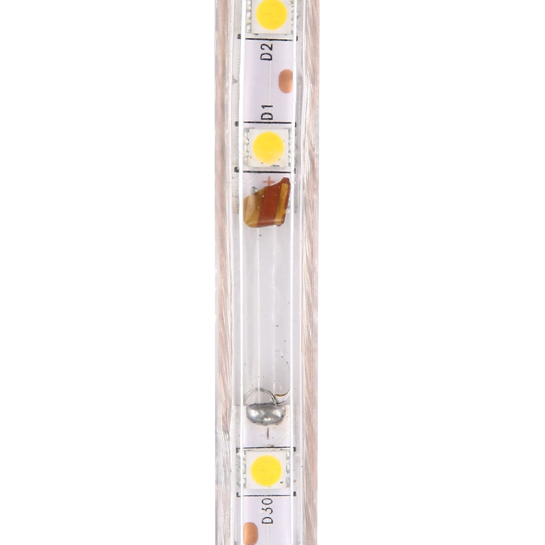 ELECTROPRIME Casing Waterproof LED Light Strip, Length: 2m, Waterproof IP65 SMD 5730 LED Light with Power Plug, 120 LED/m, AC 220V(White Light)