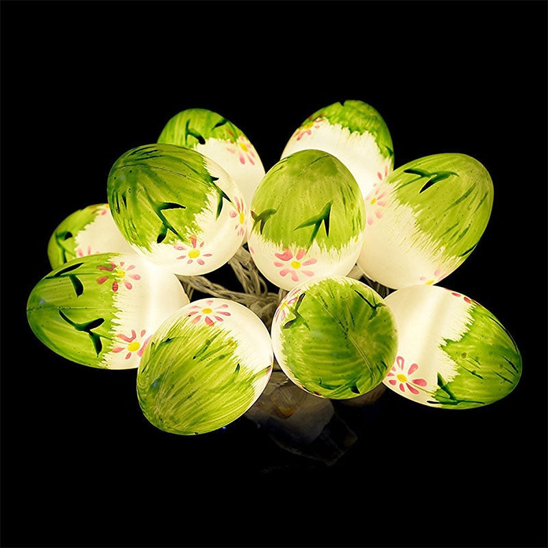 ELECTROPRIME 10 Bulbs LED Cute Easter Eggs Decorative Lamp Holiday Decorative Light Bulbs (Warm White)