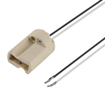 ELECTROPRIME G9 Ceramic Lamp Base Socket Halogen Lamp Holder, Cable Length: 20cm