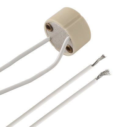 ELECTROPRIME GU10 Ceramic Lamp Holder Socket Base Adapter Wire Connector, Cable Length: 12cm
