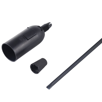 ELECTROPRIME E14 Lamp Socket Base Holder with Electrical Wire Cable, Cable Length: 28cm(Black)